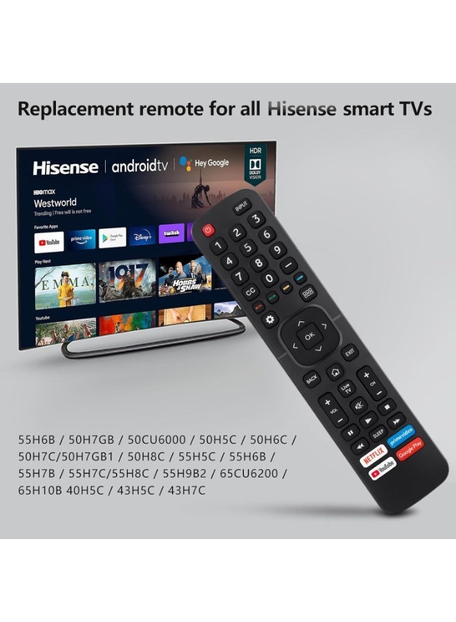 Hisense Replacement Remote Control Compatible with Hisense-Smart-TV-Remote with Netflix, Prime Video, YouTube, Google Play Buttons - Image 4
